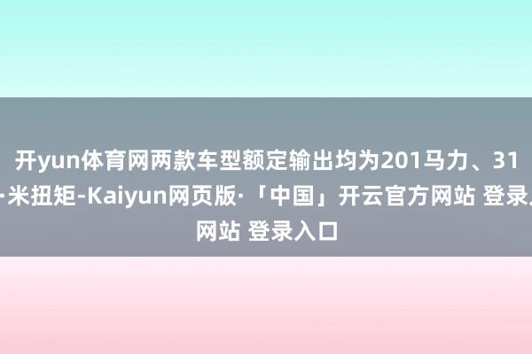 开yun体育网两款车型额定输出均为201马力、310牛·米扭矩-Kaiyun网页版·「中国」开云官方网站 登录入口