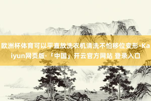 欧洲杯体育可以平直放洗衣机清洗不怕移位变形-Kaiyun网页版·「中国」开云官方网站 登录入口