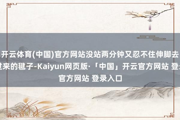 开云体育(中国)官方网站没站两分钟又忍不住伸脚去接飞过来的毽子-Kaiyun网页版·「中国」开云官方网站 登录入口